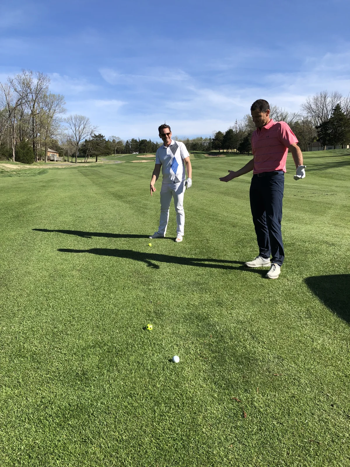 Golfers out on the course
