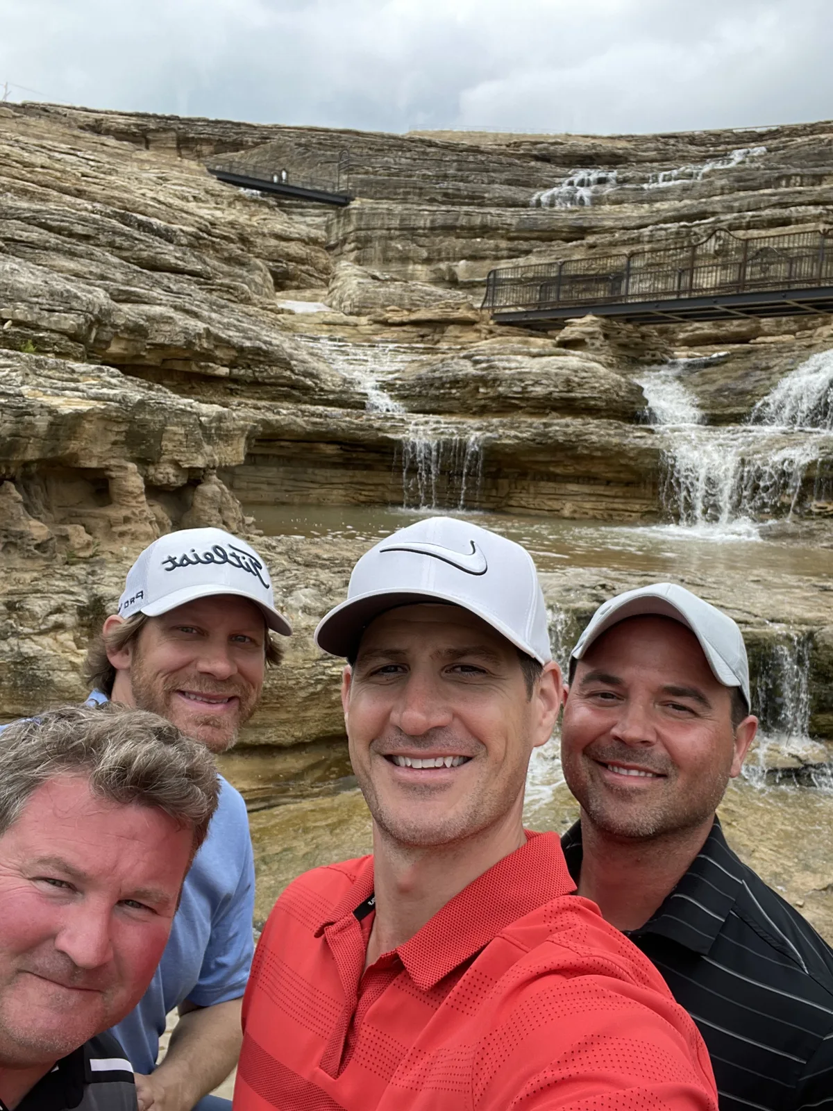 Friends taking a selfie on a trip
